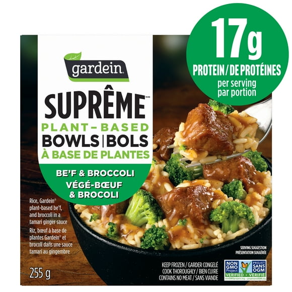 GARDEIN Beef Broccoli Bowl, GAR BEEF BROC BWL 255 G