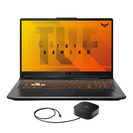 ASUS TUF Gaming A17 Gaming/Entertainment Laptop (AMD Ryzen 5 4600H 6-Core, 17.3in 144Hz Full HD (1920x1080), GeForce GTX 1650, 8GB RAM, Win 10 Pro) with G2 Universal Dock
