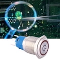 thumbnail image 3 of Stainless Steel Housing,Self-Reset Metal Push Button N NC Flat Round Head Streamlined Design, 3 of 8