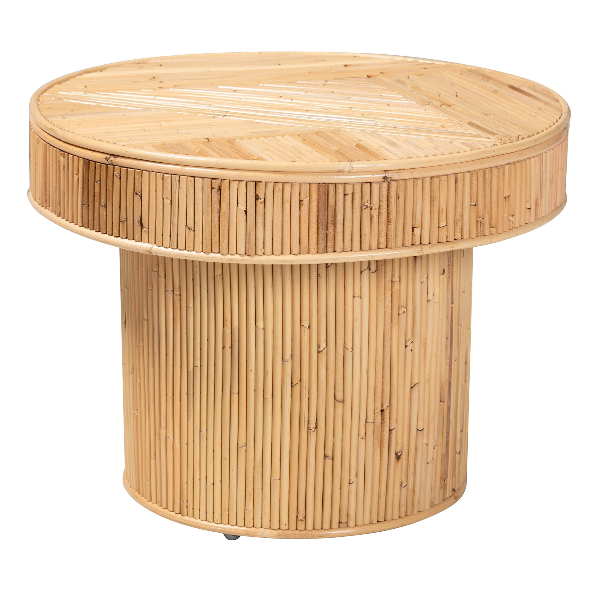 bali & pari Iryna Boho End Table, One Size, Light honey