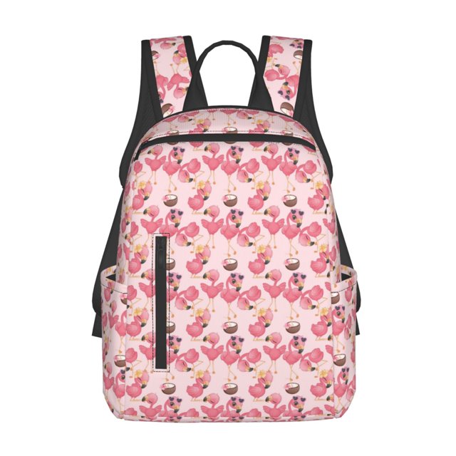Disketp Summer Flamingo Mochila Ligera e Impermeable, Mochila de Día Resistente para Viajes, Senderismo y Uso Diario para Hombre y Mujer