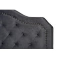thumbnail image 5 of Baxton Studio Samantha Modern and Contemporary Grey Velvet Fabric Upholstered Full Size Button Tufted Bed, 5 of 9