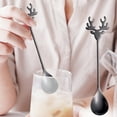 thumbnail image 5 of Christmas Reindeer Spoon | 304 Stainless Steel Coffee Stirring Spoon | Dessert & Ice Cream Spoon | Bar Mixing Spoon | Titanium Rainbow Plating, 5 of 5