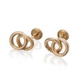 thumbnail image 1 of GIALLO | Aretes de oro 14K broquel Círculos entrelazados oro amarillo GIALLO Para bebés, niñas y mujeres, 1 of 4