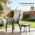 thumbnail image 4 of Outdoor Stackable Patio Dining Chairs Set of 4,High Back Outdoor Patio Chairs with Breathable Mesh Seat,Metal Frame for GardenLawn Backyard, 4 of 7