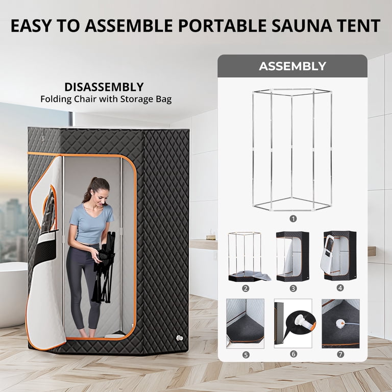 Full Size Home Sauna Tent, Portable Steam Sauna Tent For Home Spa, One Person Foldable Lightweight Full Body Sauna Tent Full Size Home Sauna Tent, Portable Steam Sauna Tent For Home Spa, One Person Foldable Lightweight Full Body Sauna Tent