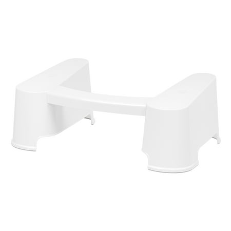 Teak Bathroom Stool - IRIS Toilet Buttler Bathroom Toilet Stool, White
