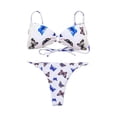 thumbnail image 2 of Conjunto de triangular de 2 piezas para mujer, bañador con correa , traje de baño de tiras altas, triangular, traje de baño Soledad Traje de bikini de mujer, 2 of 10