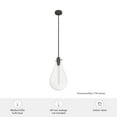 thumbnail image 7 of Hunter - Lundin 1-light Noble Bronze, Medium Size Pendant Light, Dimmable, Formal Style, Teardrop Shaped, for Bedrooms, Dining, Living Rooms - 19565, 7 of 7