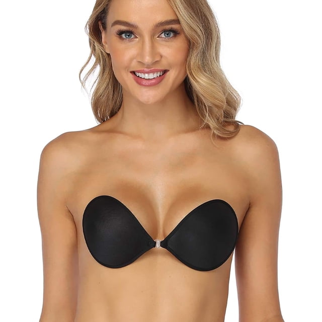 Sujetador push up sin tirantes, autoadhesivo, escotado, invisible, sin espalda, sujetadores adhesivos