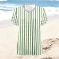 thumbnail image 5 of DeHolifer Plus Size Tops for Women V-Neck Raglan T-Shirt Short Sleeve Summer Shirts Casual Loose Tunic Blouse Green 4XL, 5 of 6