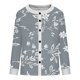thumbnail image 5 of Puntoco Chaqueta Tipo Cárdigan Informal Con Botones Y Estampado Navideño Para Mujer, 5 of 5
