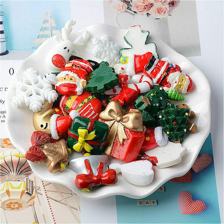 Christmas Miniature Ornaments, 100 Pieces Random Christmas