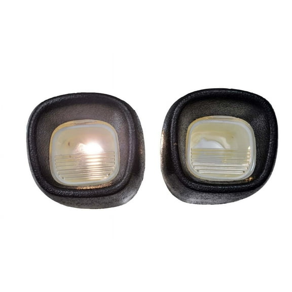 PT Auto Warehouse GM-5544A-P - License Plate Light/Lamp Lens, Textured Black - Left/Right Pair Fits select: 1998-2005 CHEVROLET BLAZER, 1998-2004 GMC SONOMA