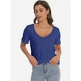 thumbnail image 3 of Women's Oversized T Shirts Tees Half Sleeve V Neck, 3 of 4