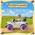 thumbnail image 6 of Ford F150 Raptor 2-Seater 24V Ride on Toys Car for Toddlers with Remote Control, Power Truck Wheels, Electric Car for Kids Ages 3-8, Bluetooth, Suspension, Gift for Christmas & Birthday, White, 6 of 9