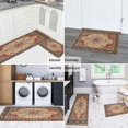 thumbnail image 6 of Boho Orange Farmhouse Cute Tribal Aesthetic (14) Rugs and Mats Non Skid Washable Absorbent Microfiber Soft Kitchen Mat for Floor Set Of 2 Decor Stain Resistant 17"x47"+17"x30", 6 of 7