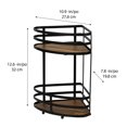 thumbnail image 3 of Estante Esquinero Para Baño Organizador Acento de Almacenamiento De Baño 2 Niveles Mueble Para Baño Metalico Negro Mate con Madera Acacia, 3 of 10