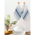 thumbnail image 2 of Grey Blue Vertical Stripes Kitchen Dish Towels for Drying Dishes Set of 4, Modern Minimalist Abstract Waffle Weave Microfiber Hand Tea Bathroom Towels Quick Dry & Absorbent Towel 12x12, 2 of 7