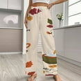 thumbnail image 2 of Thanksgiving Pumpkins Fall Leaves Pajama Pants Comfortable Elastic Waist Pajamas Fashion Sleepwear Bottoms Plus Size Homewear, 2 of 6