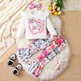 thumbnail image 2 of Durtebeua Baby Girl Clothes Outfits Sweatshirt T-Shirt Pullover+Pants Fall Winter Outfits 3-4 Years, 2 of 6