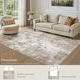thumbnail image 5 of Uermei 5x7 Washable Abstract Area Rug: Non-Slip Stain-Resistant Soft Neutral Indoor Rug for Living Room Bedroom Dining Room Home Office Decor with Kid & Pet Friendly - Golden Brown, 5 of 10