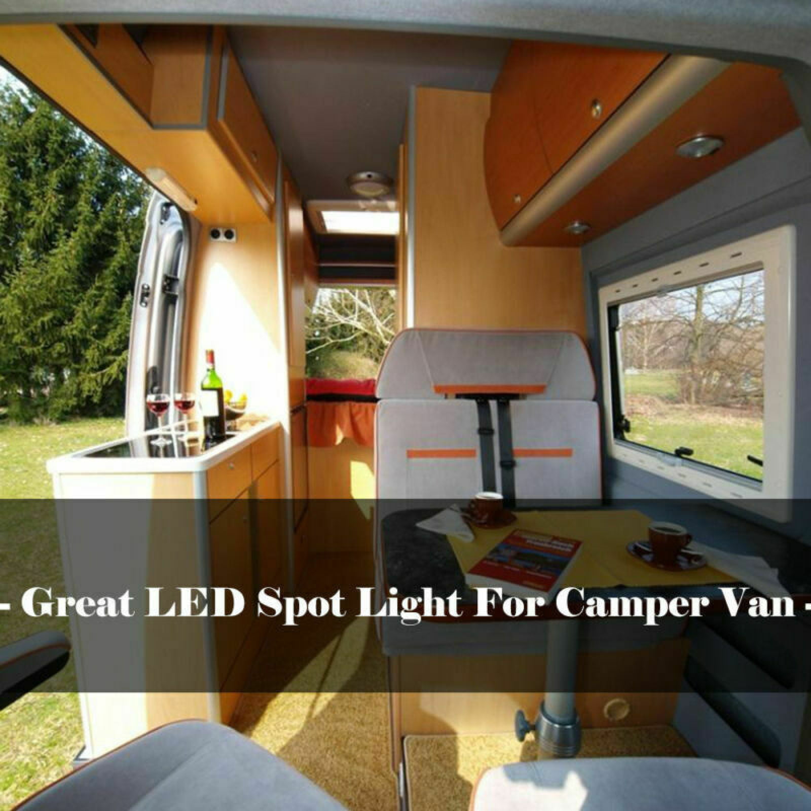 6x12V Interior LED Spot Lights For VW T4 T5 Camper Van Caravan Motorhome Light