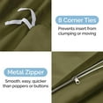 thumbnail image 5 of CGK Linens 3-Piece Premium Duvet Cover Set - Queen Size Soft Comforter Cover With Zipper & Matching Pillowcases, Sage Green, 5 of 7
