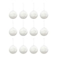 thumbnail image 2 of 12PC White Fluffy Christmas Pom Pom Ball Ornament, 2.36Inch Plush Fuzzy Hanging Balls, Christmas Tree Decorations, Holiday Hanging Pendants for Wreath, Mantel, Window, Indoor Xmas Home Party Decor, 2 of 7