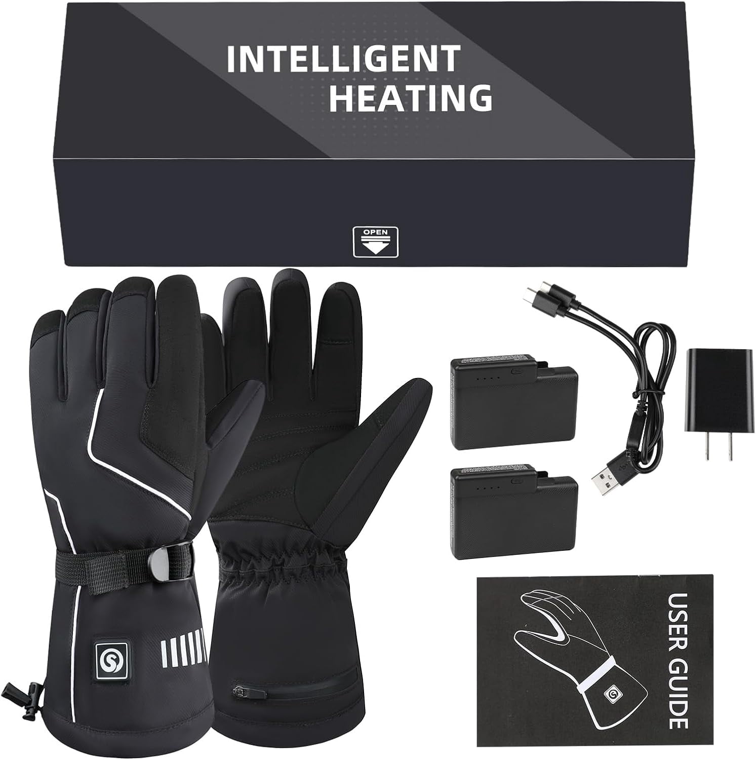 SAVIOR Rechargeable Heated Gloves for Men & Women, 3-Level Temperature Control, Touchscreen, Waterproof and Warm, Ideal for Cycling, Skiing, Skating, Hiking