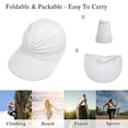 thumbnail image 2 of Sombrero para el sol para mujer, ala ancha, protección UV para el verano, sombrero para el sol, sombrero plegable para la playa con cola de caballo Adepaton BST3014005-1, 2 of 5