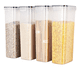 thumbnail image 1 of Set D 4 Contenedor Con Tapa Hermética Para Cocina Y Cereal Xtellar transparente, 1 of 3