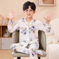 thumbnail image 1 of Pijama Kawaii Sanrioed Cinnamoroll para niños y niñas, ropa de dormir de manga larga, bonito Anime Kuromi Melody, regalo para el hogar, 2023, 1 of 4