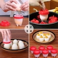 thumbnail image 3 of Hervidor de huevos: huevos duros sin cáscara, huevos hervidos de silicona, sin BPA, 6 unidades/juego de cocedores furtivos de huevos, cocedores de huevos antiadherentes de silicona, 3 of 7