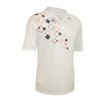 Monterey Club Men's Argyle Element Print Contrast Golf Polo Shirt #1529