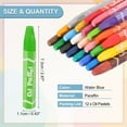 thumbnail image 2 of Uxcell Water Blue Oil Pastels, 12Pcs Soft Oil Crayons Vibrant Creamy Pastels Stick Art Supplies for Painting Drawing, 2 of 7