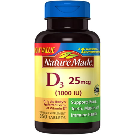 Nature Made Vitamin D 25 mcg (1000 IU) Tablets