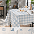 Blue Checkered Tablecloth Rectangle Tables Plaid Gingham Table Clothton ...