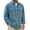 Blue, variant on Men Corduroy Shacket Sevevn Long Sleeve Lapel Collar Button Front Jacket With Dual Chest Pockets For Daily Casual Wear Weekend Outings And Everyday Street Occasions