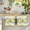 thumbnail image 4 of Yellow Lemon Kitchen Towels Set of 1, Summer Botanical Black White Plaid Pastoral Absorbent Dish Towels for Kitchen, Microfiber Hand Towel, Quick Drying Tea Towel for Cleaning Decorative Dishcloths, 4 of 7