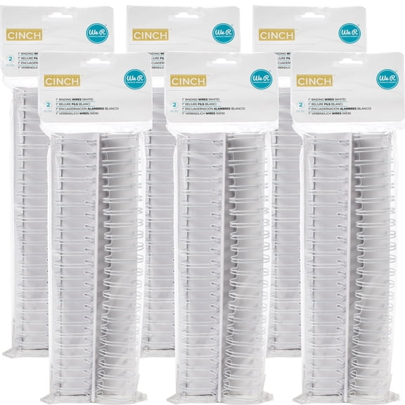 Cinch Wires 1"-White 2 Count, Multipack Of 6