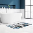 thumbnail image 2 of Highland Cow Bath Mat Get Naked Daisy Farmhouse Bull Longhorn Rustic Flower Floral Spring Western Cattle Funny Quote Blue Bathroom Rug Kitchen Toilet Door Rugs Memory Foam 16x24 Inch, 2 of 3