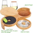 thumbnail image 4 of Bamboo Margarita Salt Rimmer Set - 3 Tier Glass Rimmer with Lid and 6 Sponges for Cocktails, Bar Salt and Sugar for House Party, Bloody Mary, Manhattan Drinks, 4 of 6