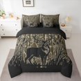 thumbnail image 2 of Castle Fairy Safari Deer Twin Bedding Sets,Abstract Camouflage Bedding Comforter Set, 2 of 8