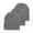 3 Pack of Heather Grey, variant on Cuffed Knit Beanie 3 Pack Set of Black Charcoal Heather Grey