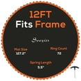 thumbnail image 2 of Soozier Trampoline Replacement Mat, Fits 12' Trampoline w/ 72 V-Hooks & 5.5" Springs, 8 Rows of Stitching & Tool (Spring & Frame not Included), Orange, 2 of 9
