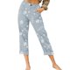 thumbnail image 1 of WILLBEST Pantalones Casuales para Mujer con Estampado de Patrón, Cintura Elástica, Ligeros, Transpirables, de Lino, Cómodos y elegantes para Uso Diario. Mediana, 1 of 5