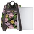 thumbnail image 3 of Disketp Colorful Roses Mochila de Cuero para Mujer, Bolso de Espalda Antirrobo con Estilo para Viaje, Trabajo y Uso Diario, 3 of 4