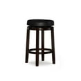 thumbnail image 2 of Home Square 2-Piece Furniture 24" Wood Swivel Counter Stool Set in Black, 2 of 6