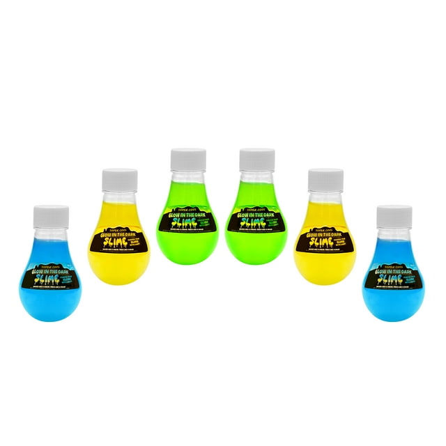 Paquete de fiesta Slime Super Cool que brilla en la oscuridad, 6 unidades, surtido